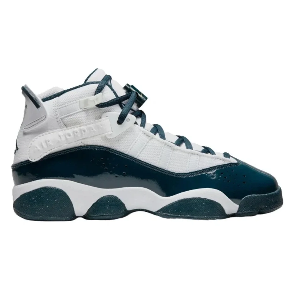 Nike Air Jordan 6 Rings GS Big Kids Size 6Y White/Armory Navy Shoes 323419-147